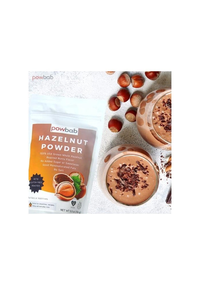 powbab Hazelnut Powder - 100% USA Grown Roasted Hazelnut Meal Flour, Gluten Free, 5.5 Oz - Image 4